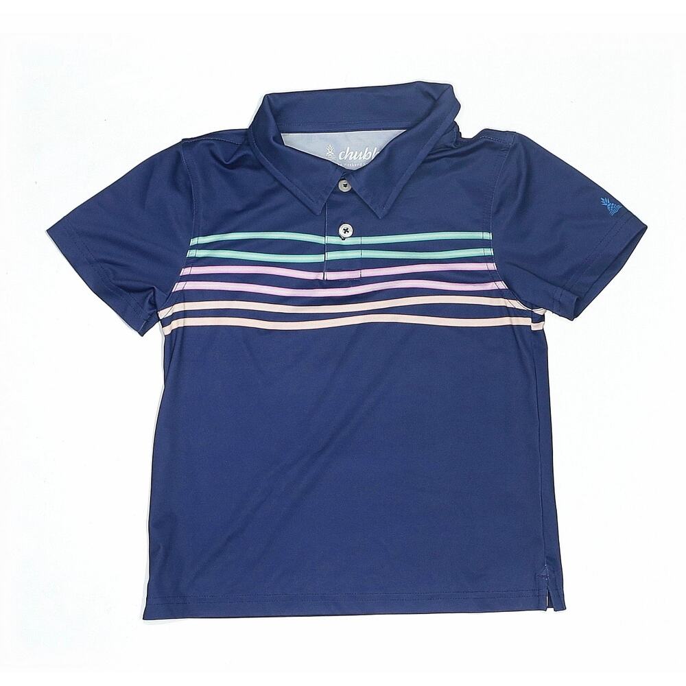 Chubbies Navy Stripe Polo Shirt Size 6